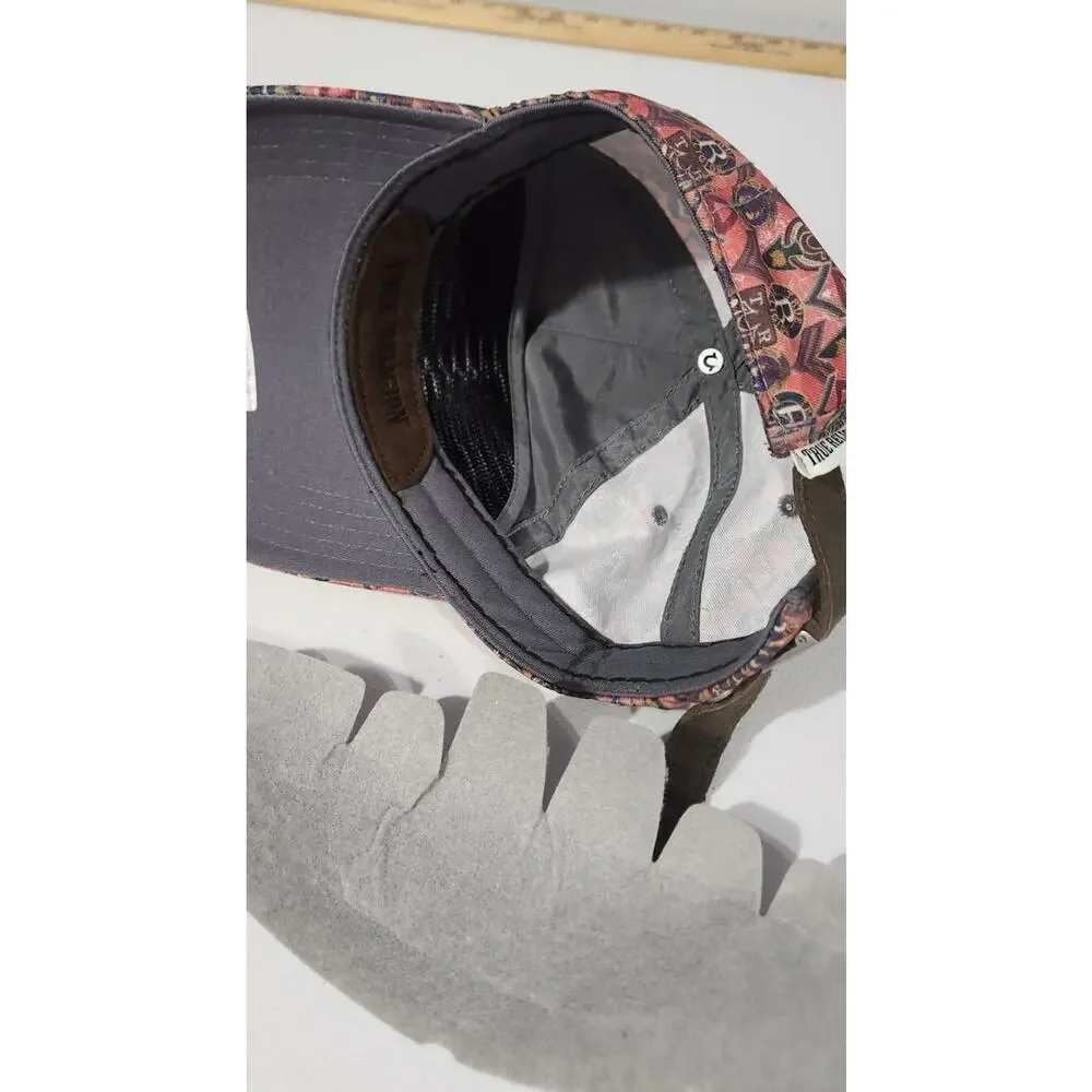 True Religion Hat Cap Allover Print Adjustable Strapback